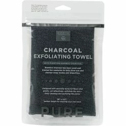 Hot Sale 🤩 Earth Therapeutics Charcoal Exfoliating Towel Pure Black 😍