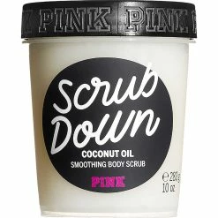 Discount 😀 Victoria's Secret PINK Scrub Down Coconut Oil Smoothing Body Scrub 🧨