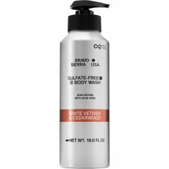 Coupon 🤩 Bravo Sierra White Vetiver And Cedarwood Body Wash 18 Oz. 🛒