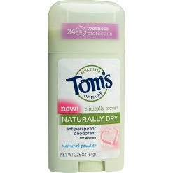 Discount 🥰 Tom's Of Maine 👩 Women's Naturally Dry Antiperspirant Deodorant, Natural Powder Scent ✨