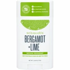 Best Pirce 🤩 Schmidt's Bergamot And Lime Aluminum Free Natural Deodorant Stick, 2.65 Oz 🥰