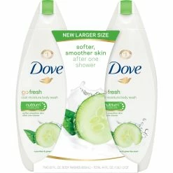 Promo 🧨 DOVE BODY WASH CUCUMBER AND GREEN TEA 20 OZ TWIN 🤩