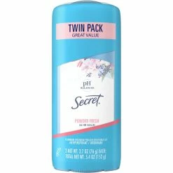 Hot Sale ⭐ Secret Solid Antiperspirant And Deodorant Powder Twin Pk. ❤️
