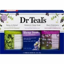 Outlet 🔔 Dr Teal's Eucalyptus, Melatonin And Elderberry Salt Variety 3 Pc. Gift Set 💯
