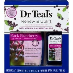 Discount 🔔 Dr Teal's Black Elderberry Epsom Salt Soak And Foaming Bath 2 Pc. Gift Set ❤️