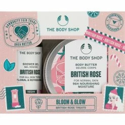 Outlet 🎉 The Body Shop Bloom And Glow British Rose Treats 2 Pc. Gift Set 🎁
